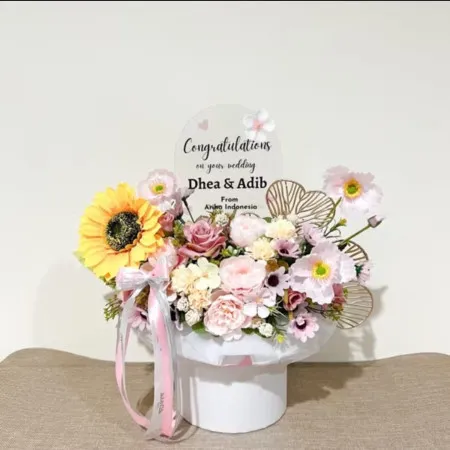 Bloom Box Akrilik Ucapan Wedding Batam