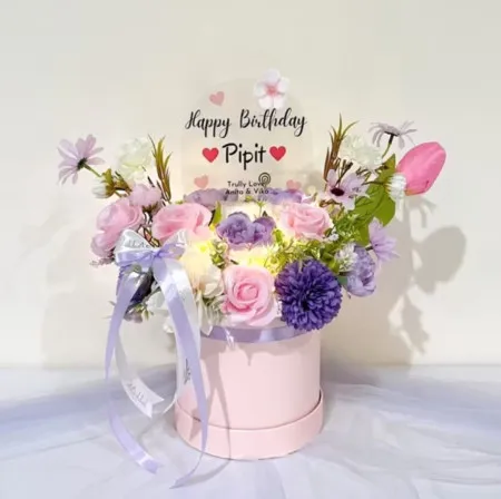 Bloom Box Akrilik Ucapan Ulang Tahun Batam